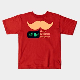 SANTA CLAUS MUSTACHE DESIGN - MINIMALIST Kids T-Shirt